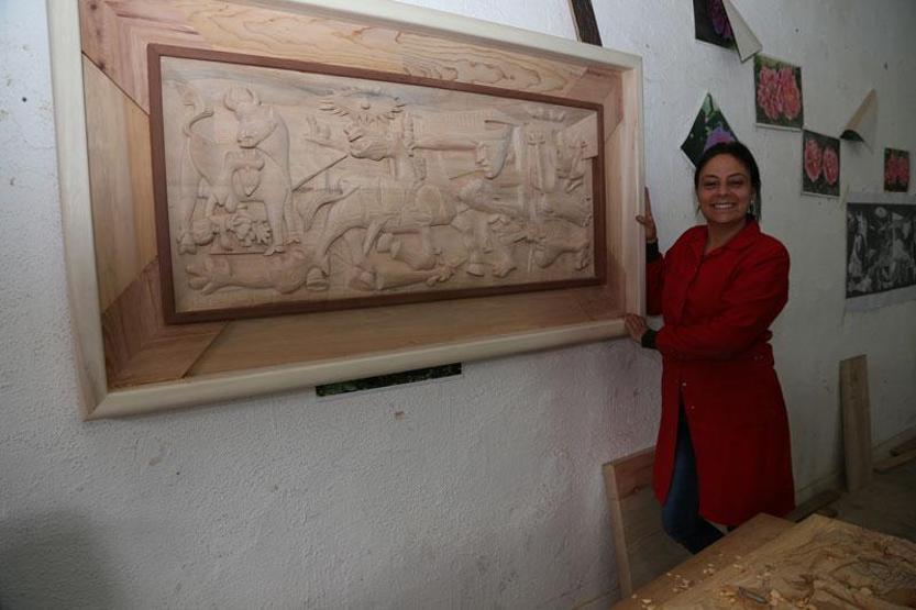 Picassonun Guernicası ağaca oyuldu