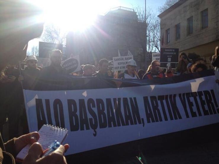 Gazetecilerden özgür basın için yürüyüş