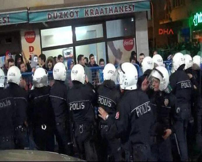Trabzonspor - Fenerbahçe maçından sonra taraftara Çevik Kuvvet müdahalesi
