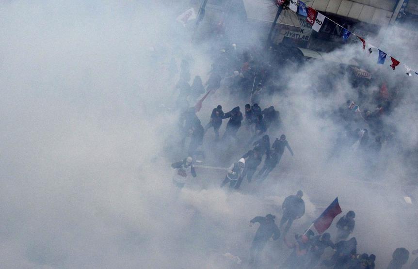 Şişli ve Taksimdeki müdahaleden görüntüler