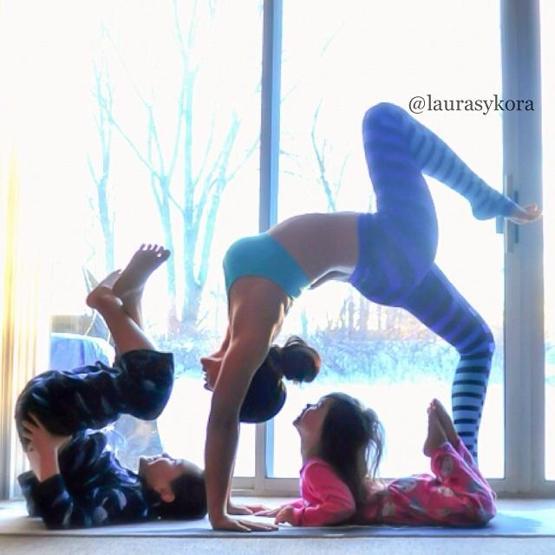 Analı kızlı yoga