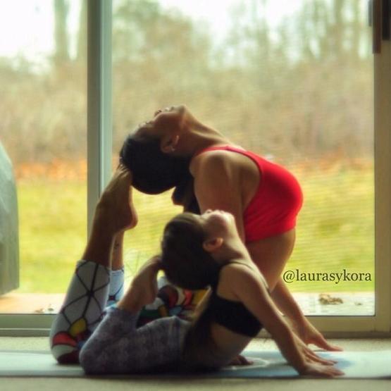 Analı kızlı yoga