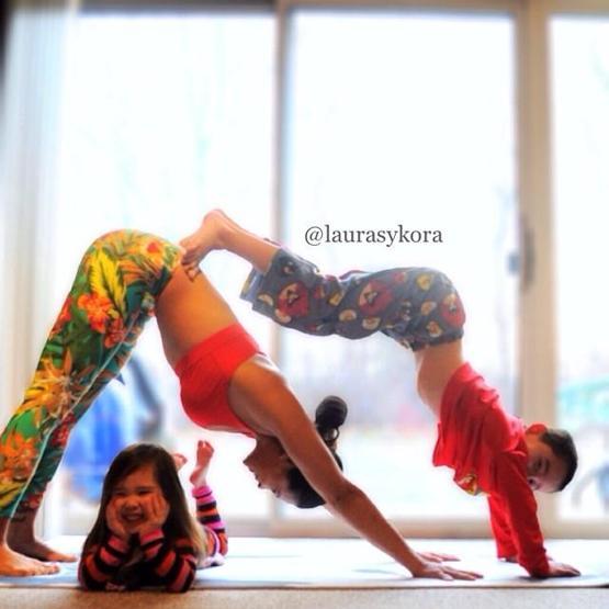 Analı kızlı yoga