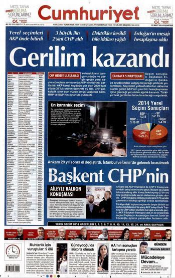 Seçim manşetleri