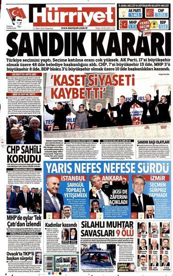 Seçim manşetleri