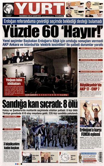 Seçim manşetleri