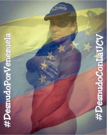 Venezuelada çıplak protesto çığ gibi büyüyor