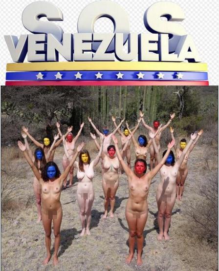 Venezuelada çıplak protesto çığ gibi büyüyor