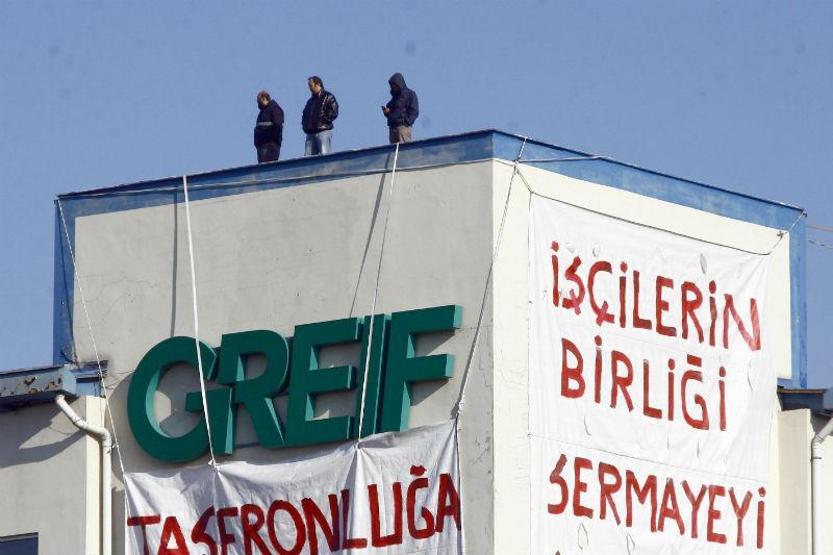 Greif işçilerine polis müdahalesi