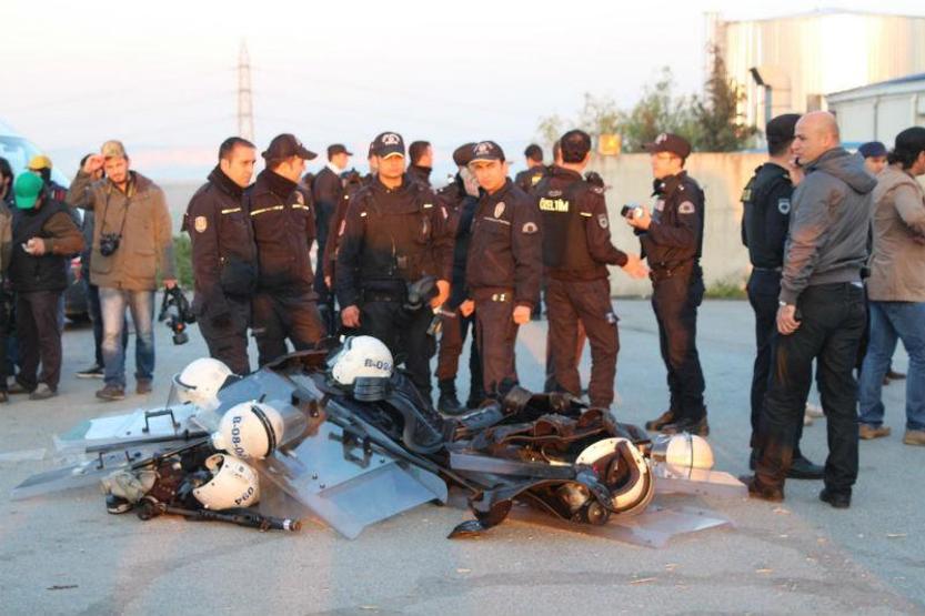 Greif işçilerine polis müdahalesi