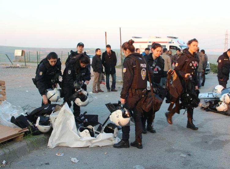 Greif işçilerine polis müdahalesi