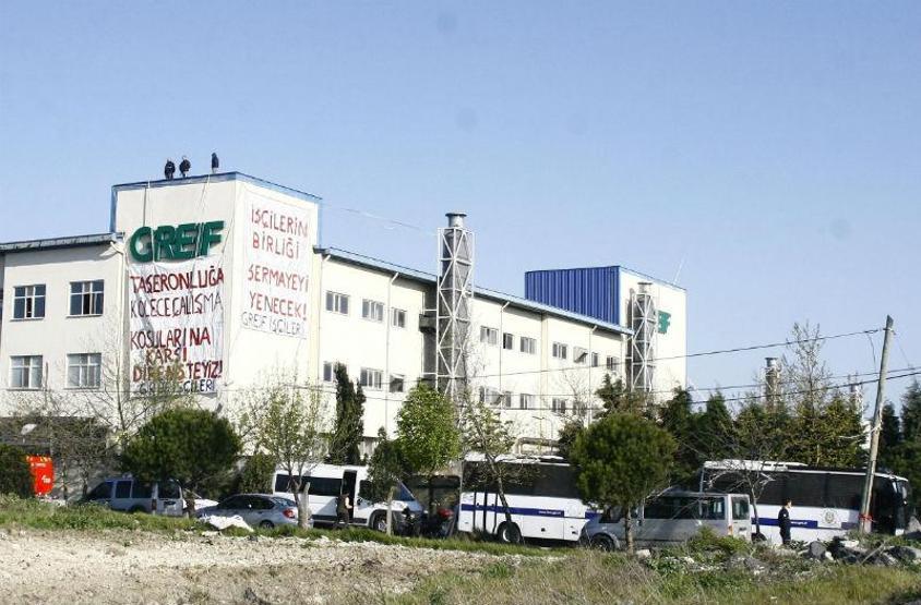 Greif işçilerine polis müdahalesi
