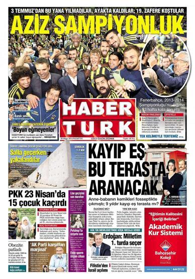 Fenerbahçenin şampiyonluğu gazete manşetlerinde