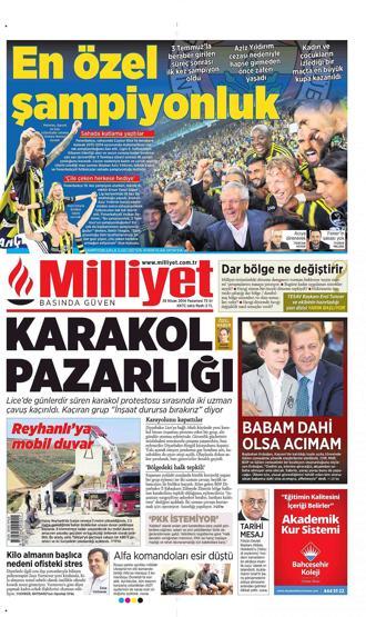 Fenerbahçenin şampiyonluğu gazete manşetlerinde