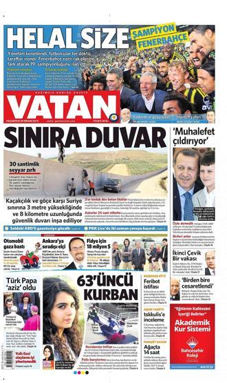 Fenerbahçenin şampiyonluğu gazete manşetlerinde