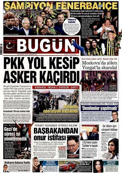 Fenerbahçenin şampiyonluğu gazete manşetlerinde