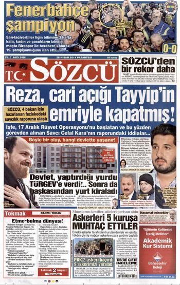 Fenerbahçenin şampiyonluğu gazete manşetlerinde