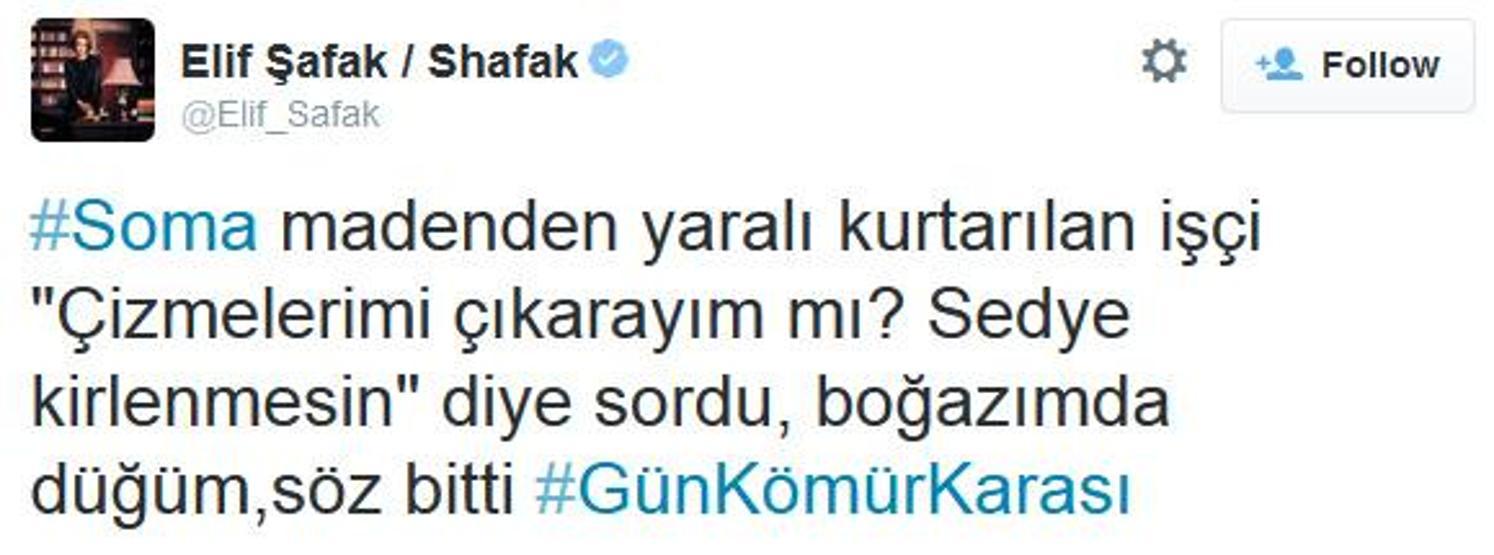 Ünlü isimlerden Soma faciası tweetleri