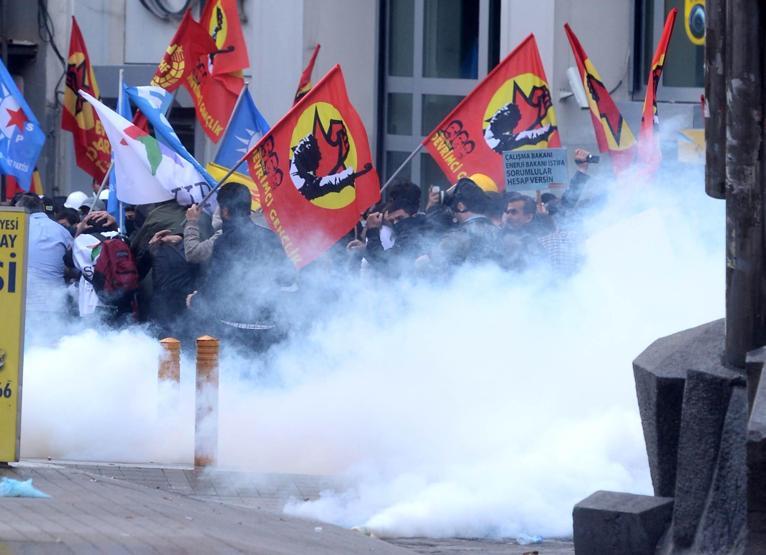 Taksimdeki Soma yürüyüşüne sert müdahale
