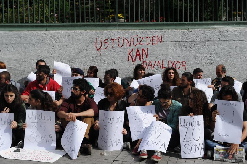 Taksimdeki Soma yürüyüşüne sert müdahale