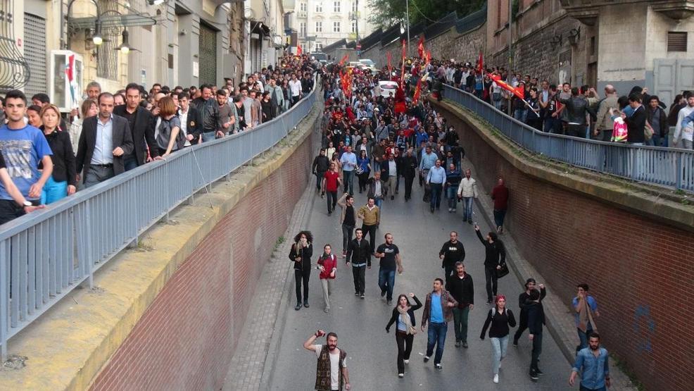 Taksimdeki Soma yürüyüşüne sert müdahale