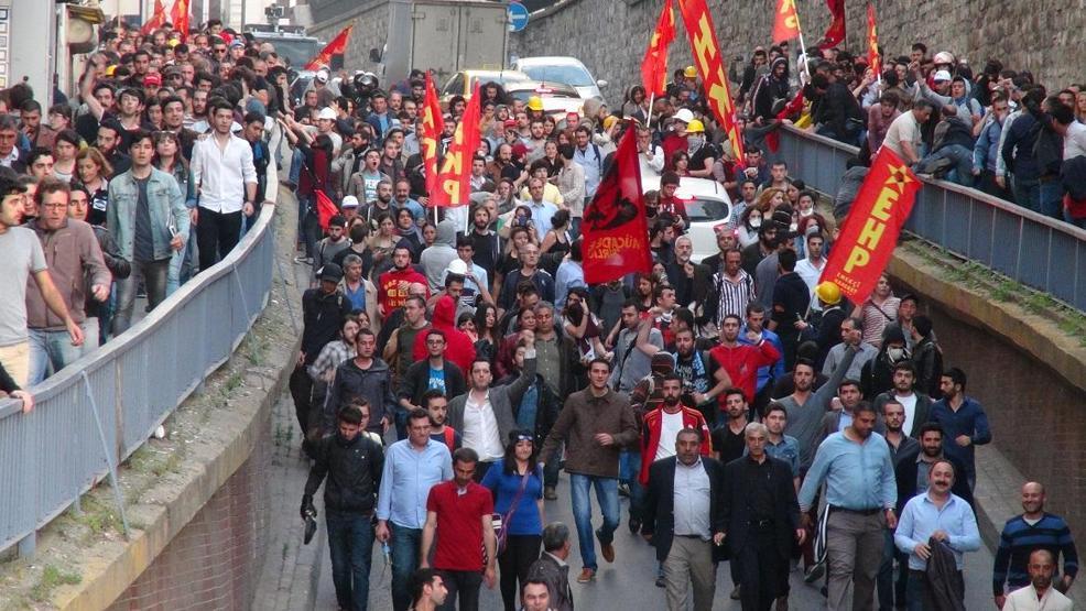 Taksimdeki Soma yürüyüşüne sert müdahale
