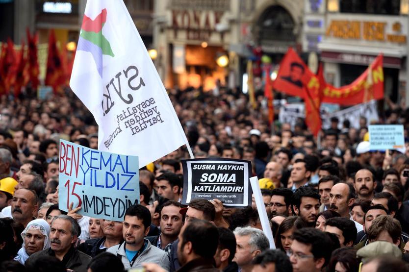 Taksimdeki Soma yürüyüşüne sert müdahale