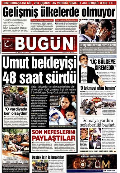 Soma faciası manşetlerde