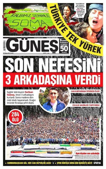 Soma faciası manşetlerde