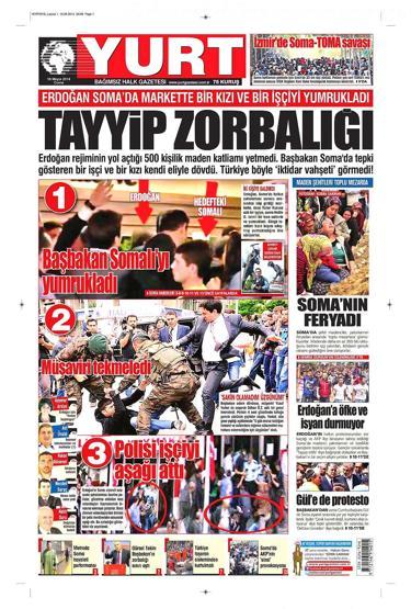 Soma faciası manşetlerde