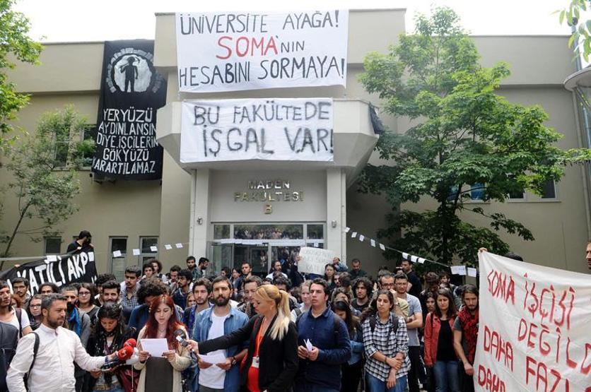 İTÜ Maden Fakültesinde Soma işgali sona erdi