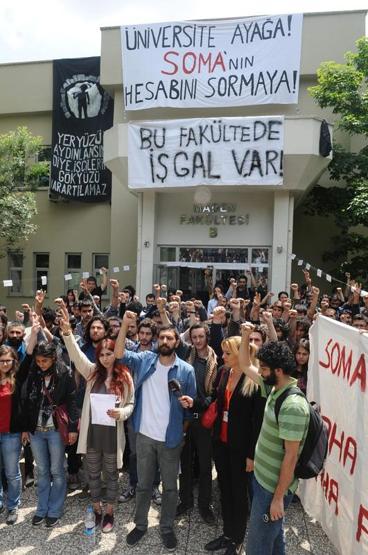 İTÜ Maden Fakültesinde Soma işgali sona erdi