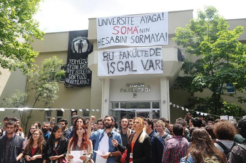 İTÜ Maden Fakültesinde Soma işgali sona erdi