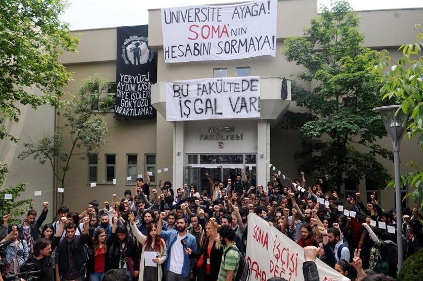 İTÜ Maden Fakültesinde Soma işgali sona erdi