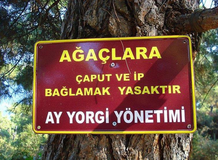 İbretlik yasak levhaları