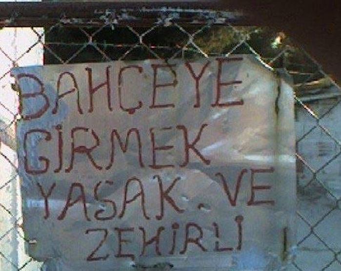 İbretlik yasak levhaları