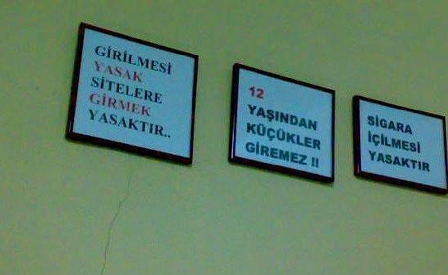 İbretlik yasak levhaları