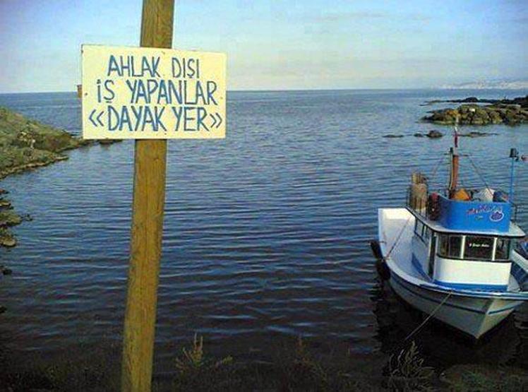İbretlik yasak levhaları