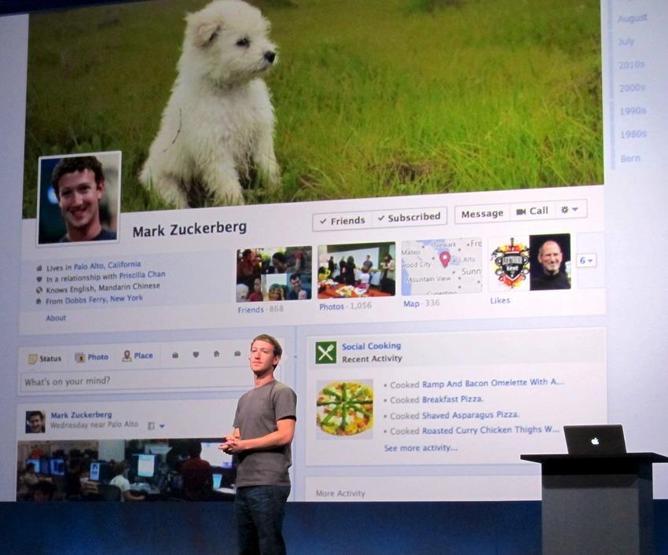 Mark Zuckerbergin Facebook profilinin evrimi