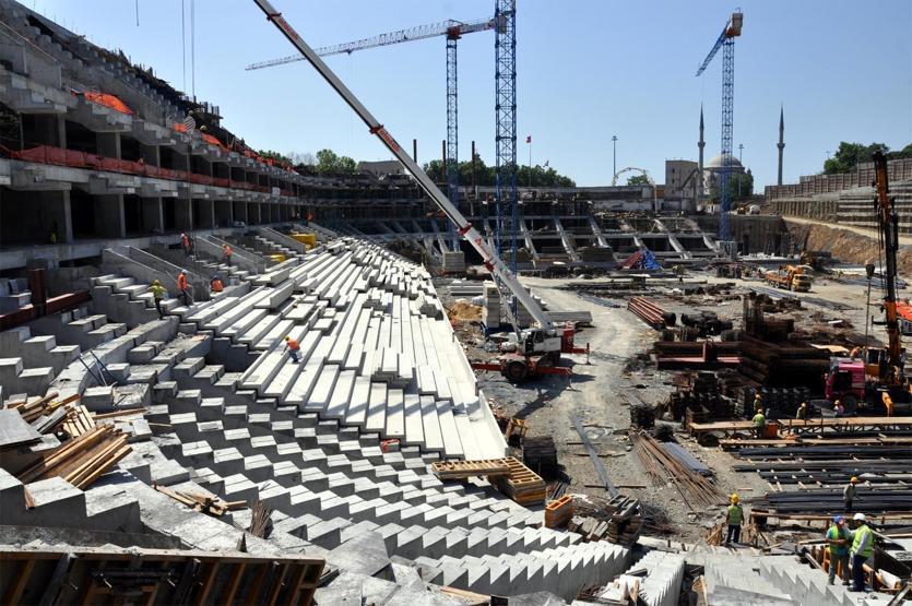 Vodafone Arena inşaatından yeni fotoğraflar