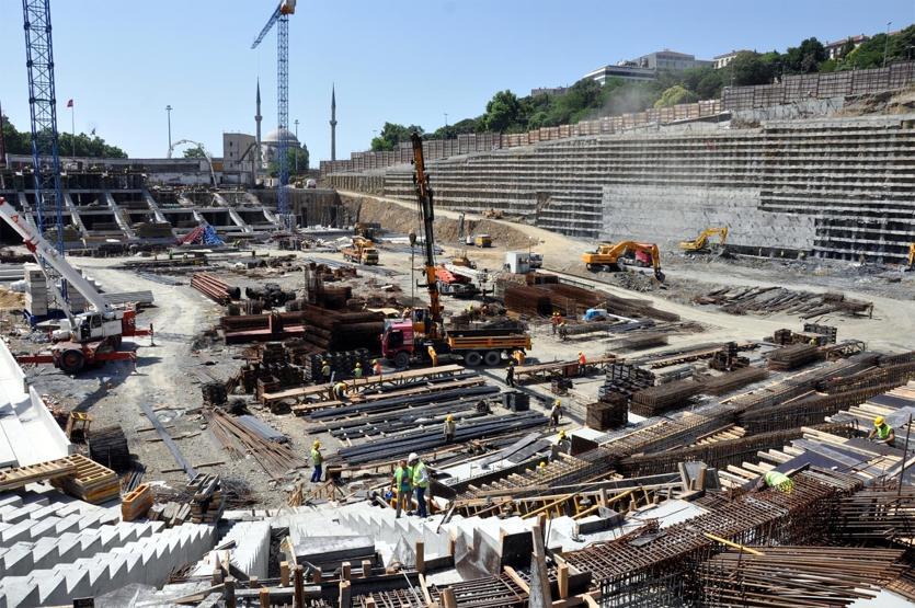 Vodafone Arena inşaatından yeni fotoğraflar