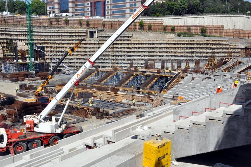 Vodafone Arena inşaatından yeni fotoğraflar