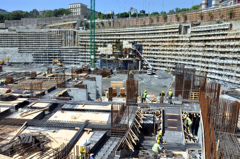 Vodafone Arena inşaatından yeni fotoğraflar