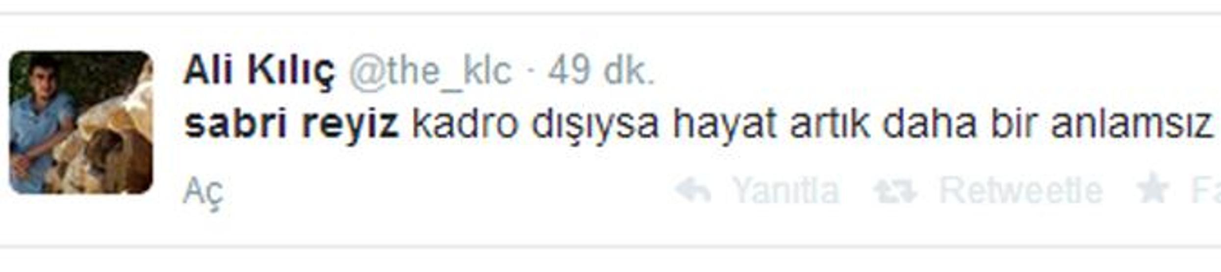 Taraftar Sabri Reyiz için ayakta