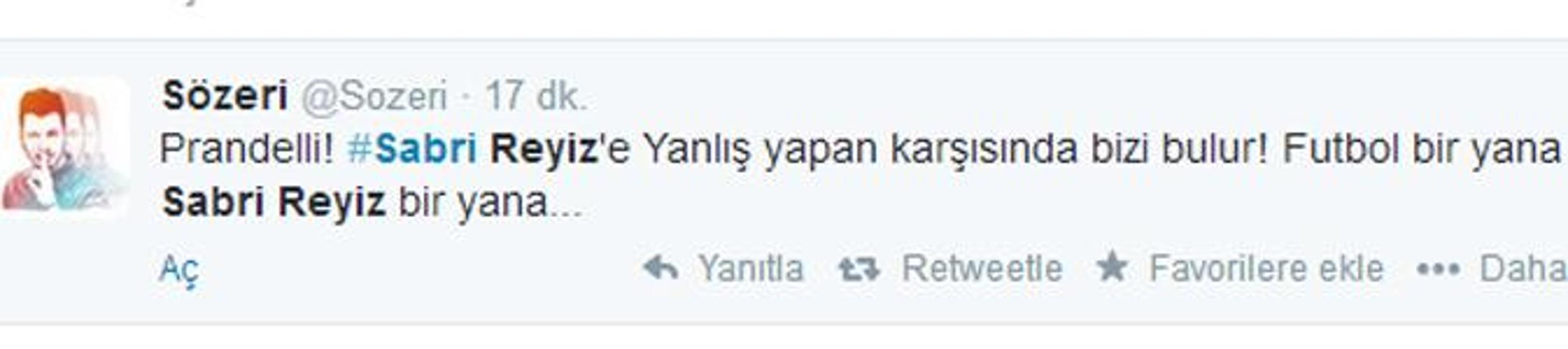 Taraftar Sabri Reyiz için ayakta