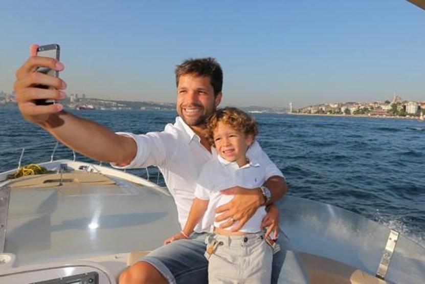 Diego Ribas, ailesiyle boğaz turu yaptı