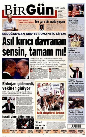 21 Temmuz gazete manşetleri