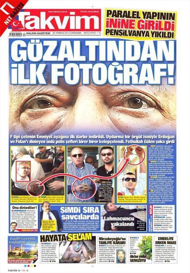 Gazete manşetleri (23 Temmuz 2014)