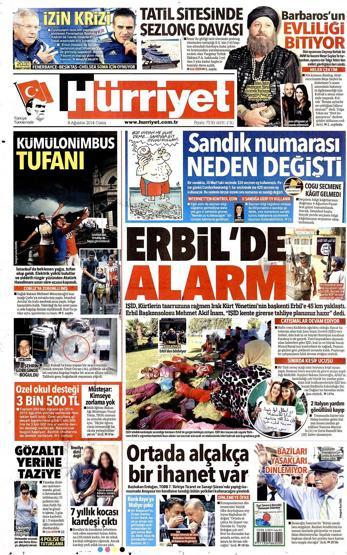 8 Ağustos gazete manşetleri
