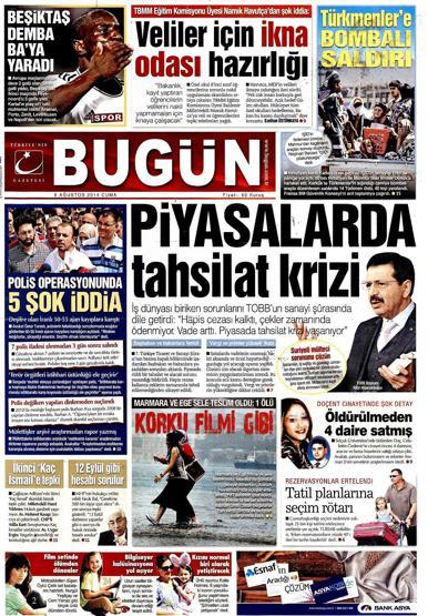 8 Ağustos gazete manşetleri